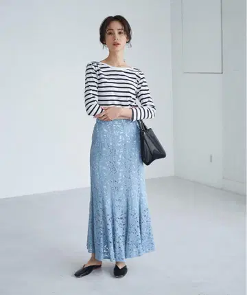 [ La boutique BonBon ] 레이스 머메이드 맥시 스커트