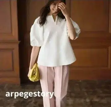 [새상품급] Arpege story 펄 장식 풀오버