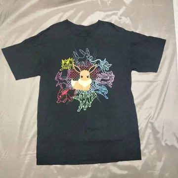 POKEMON 포켓몬 이브이 진화계 T셔츠 블랙 M 사이즈