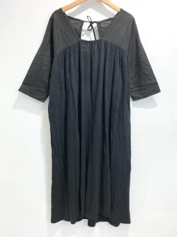 KIN DRESS MAKER 린넨 x 코튼 롱 원피스