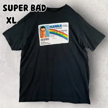 SUPER BAD 슈퍼배드 영화 반팔 티셔츠 XL 블랙 공식