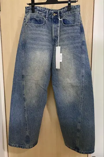 WYM VINTAGE WASHED CURVED DENIM 사이즈 M