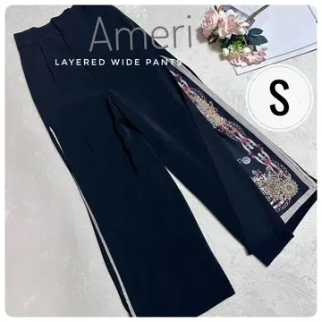 새상품급 Ameri 아메리 LAYERED WIDE PANTS S 사이즈