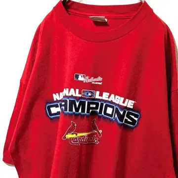 Lee MLB 세인트루이스 카디널스 로고 티셔츠 레드 빨간색 구제 의류