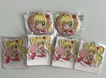 피치피치핏치 머메이드 플라워 복권 루치아 미니 캐릭터 캔뱃지 아크링 키링