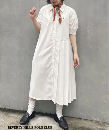 니콜 클럽 반팔 셔츠 원피스