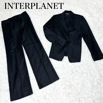 INTERPLANET 팬츠 셋업 블랙 스트라이프 11호