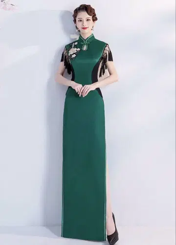 [새상품급] 그린 차이나 드레스
