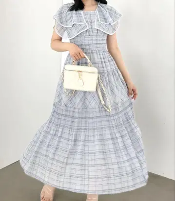 AnMILLE 체크 더블 컬러 원피스