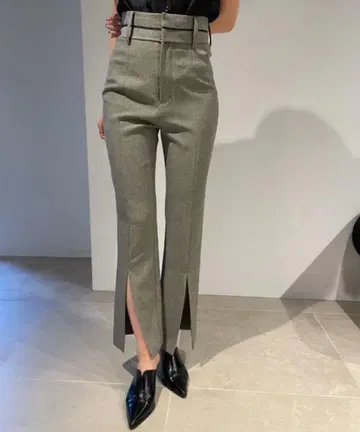 SNIDEL 마블 슬릿 팬츠