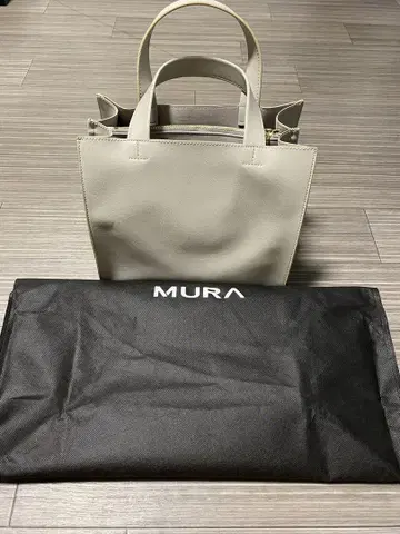 MURAPU 가죽 스퀘어 미니 토트백