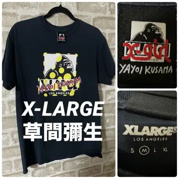 X-LARGE X-GIRL 남성용 M 티셔츠 쿠사마 야요이 빅 로고 도트
