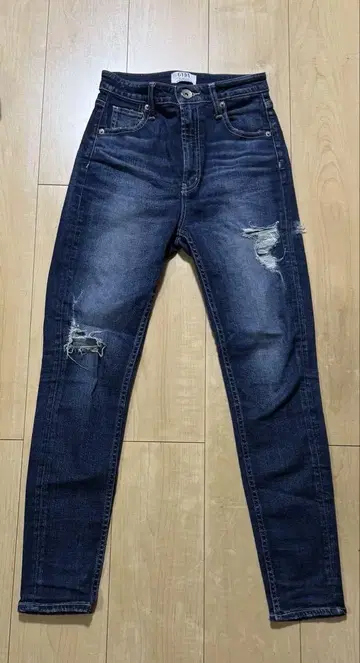 GYA 데미지 가공 스키니 데님