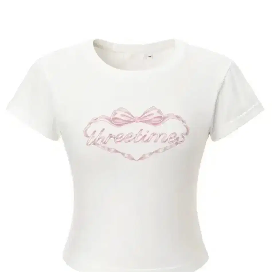 ★早期完売★threetime★Heart ribbon tee★大人気★日本未入荷 THREETIMES | 쓰리타임즈 (Real Photo) Threetimes Heart Ribbon
