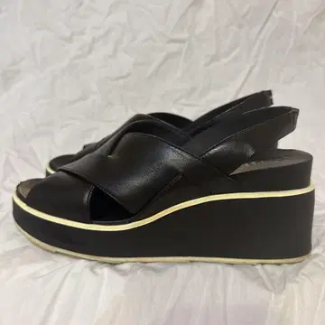 캠퍼 CANPER 블랙 웨지솔 샌들