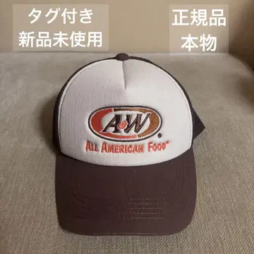 정품 A&W 캡 브라운 메쉬 모자 엔더 오키나와 정품