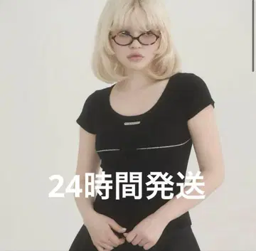 andmary Putty 리본 탑 Black