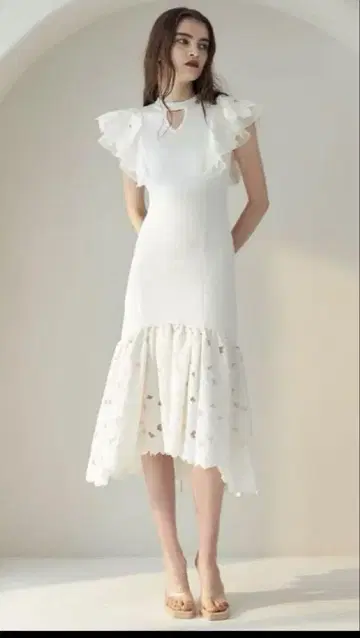 eimy istore flower embroidery 니트 원피스