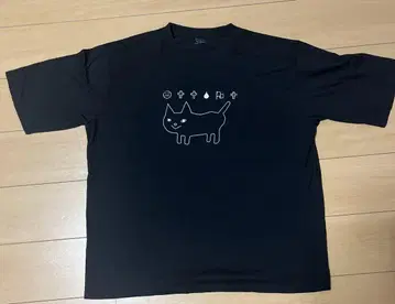 요네즈켄시 23 공상 고양이 T셔츠 블랙 XL