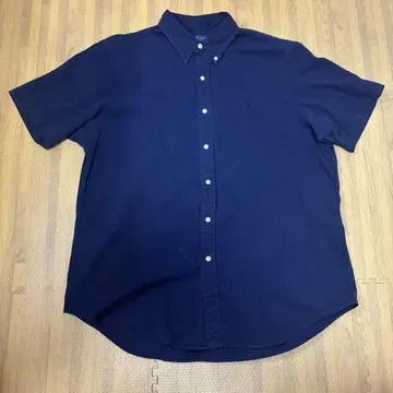 구제 의류 Ralph Lauren 네이비 반팔 셔츠 XL
