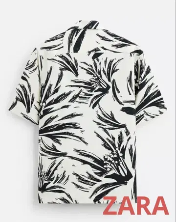 ZARA 앱스트랙트 프린트 스트레치 셔츠
