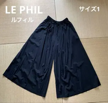 새상품급 LE PHIL 루필 컴팩트 개더 와이드 팬츠 블랙