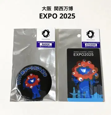 오사카 간사이 만박 먝먝 캔뱃지4 스티커4 EXPO2025