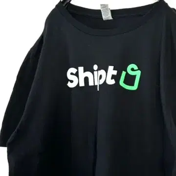 길단 Shipt 로고 티셔츠 L 블랙 구제 의류