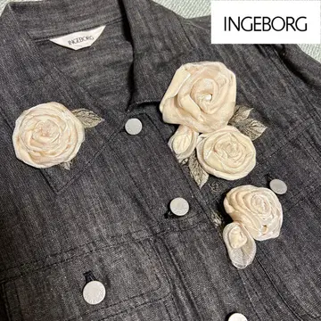 새상품 잉게보르그 INGEBORG 장미 데님 G재킷