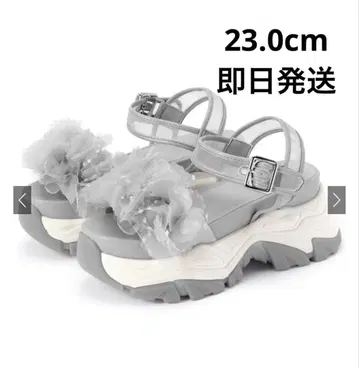 GRL 튤 플라워 스포츠 샌들 그레이 23.0cm zr1214