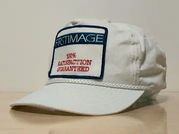 구제 자수 와펜 캡 흰색 FIRSTIMAGE