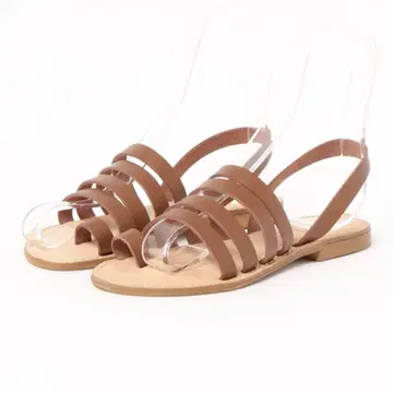 천연 가죽 이탈리아제] sonia C 멀티 스트랩 샌들 카멜 23.5cm