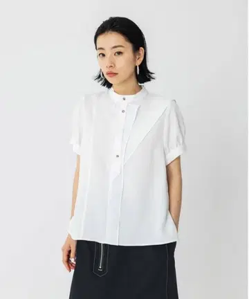 더블 플라이 블라우스 화이트