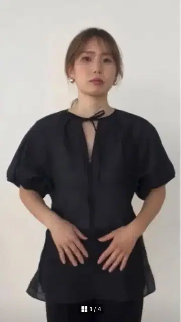 [ OHGA ] 시스루 스키퍼 블라우스 skipper blouse