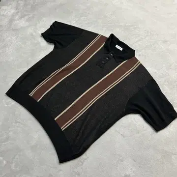 FREAK'S STORE 스트라이프 패턴 피케 셔츠 썸머 니트
