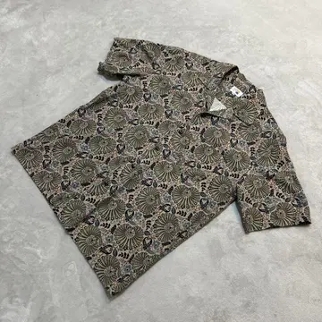 MARGAR 꽃무늬 반팔 셔츠 XXL