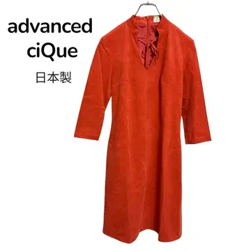 advanced ciQue 일본제 스웨이드 느낌 레드 원피스 L