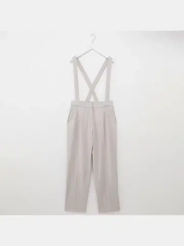 PLST 린넨 블렌드 서스펜더 팬츠 2way 센터 프레스 린넨 혼방 L