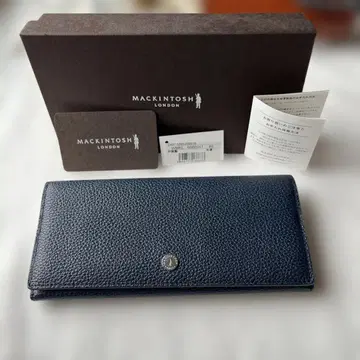 새상품급 MACKINTOSH 네이비 가죽 지갑