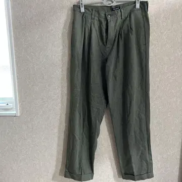 DOCKERS 올리브 그린 하이웨스트 팬츠 W34 L32