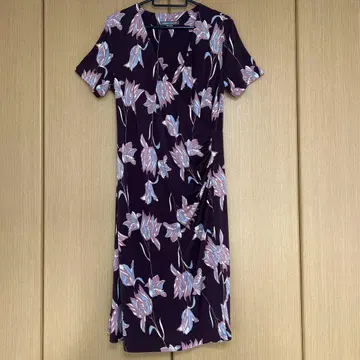 LAURA ASHLEY 로라 애슐리 꽃무늬 원피스 반팔 빅 [XL]