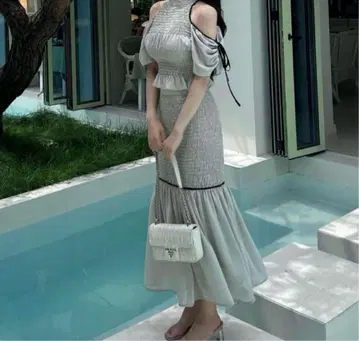 YILON Feminine 시폰 셋업 그레이