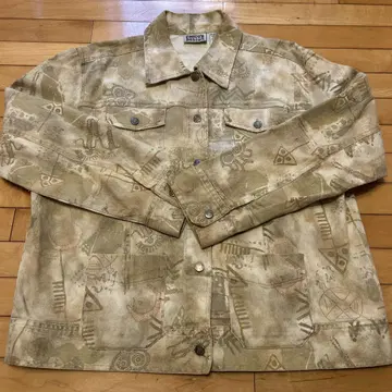 CHICO'S DESIGN 아트 프린트 자켓 사이즈 2