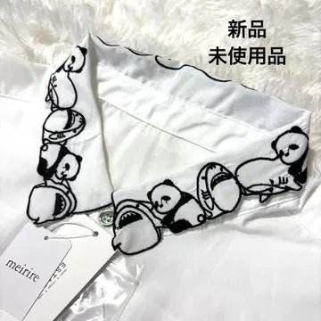 [택 포함 새상품] TYTYCLAPPY 팬더 상어 자수 셔츠 시마무라