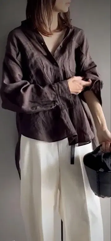 완판 DRESSTERIOR 라미 100% 가먼트 다이 라미 셔츠