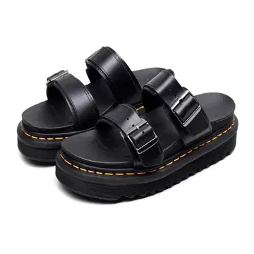미사용 Dr. Martens 통굽 샌들 블랙 남녀 공용