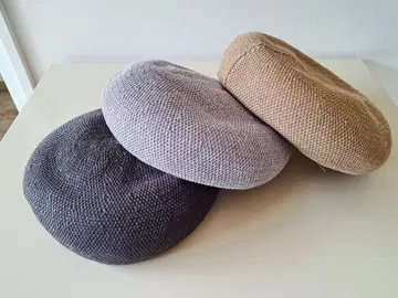 마 혼방 베레모 다크 그레이