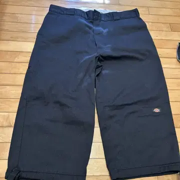 Dickies 와이드 팬츠 블랙 워크 팬츠