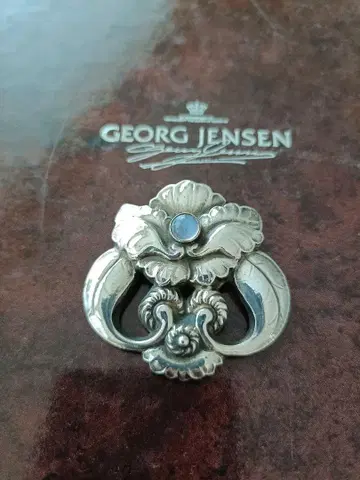 초레어 GEORG JENSEN 빅 브로치 97 문스톤