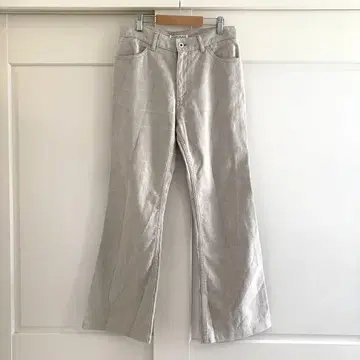 PLAGE 플라주 R'IAM 아사 플레어 팬츠 내추럴 38